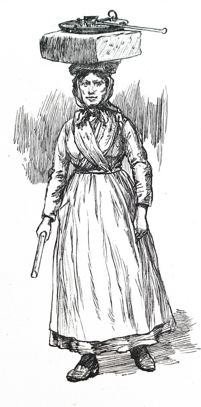 An Italian woman from San Remo selling cheese