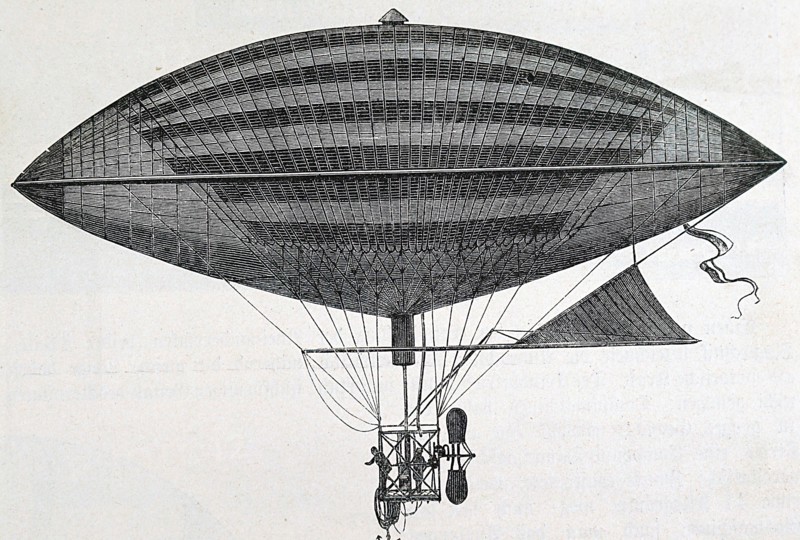 Gaston and Albert Tissandier's air-ship 'Prom Der Stein der Weisen' in Leipzig