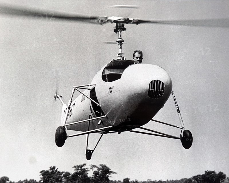 Photograph of a helicopter invented by Arthur M