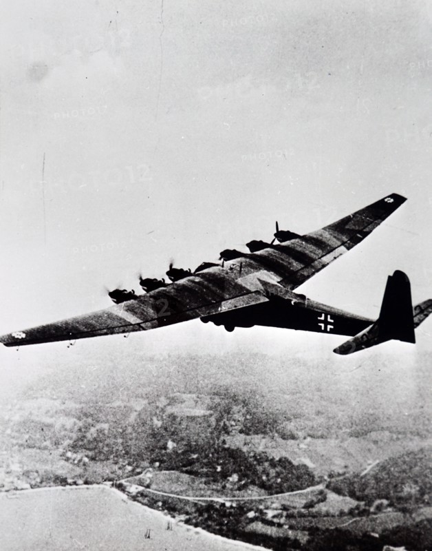 Photograph of a Messerschmitt Me 323, a German military transport aircraft of World War II