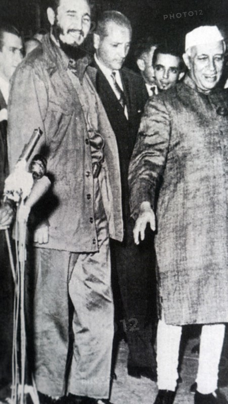 Jawaharlal Nehru, Prime Minister of India with Cuban leader Fidel Castro 1961