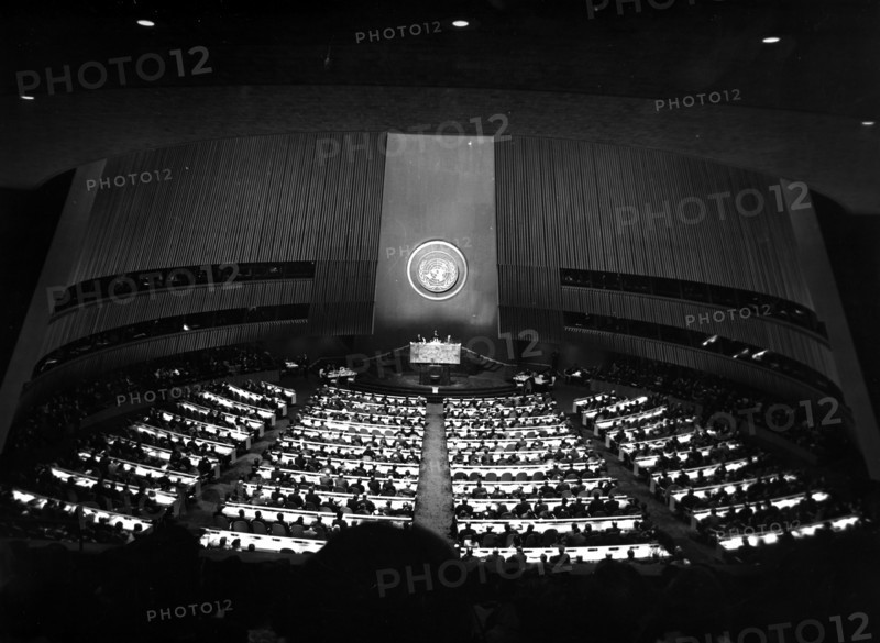 Photograph taken during a session of the United Nations General Assembly
