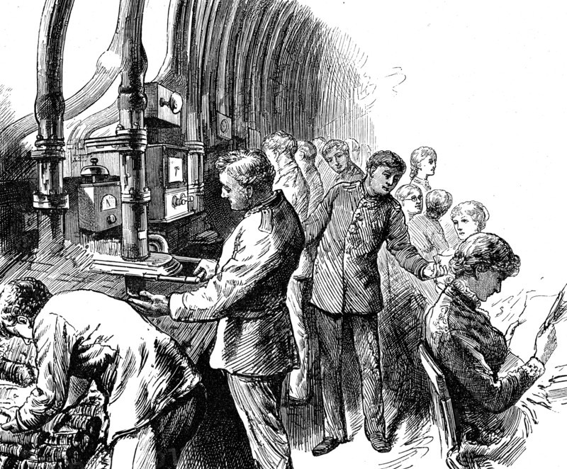 The pneumatic dispatch which the General Post Office used to transport parcels under London
