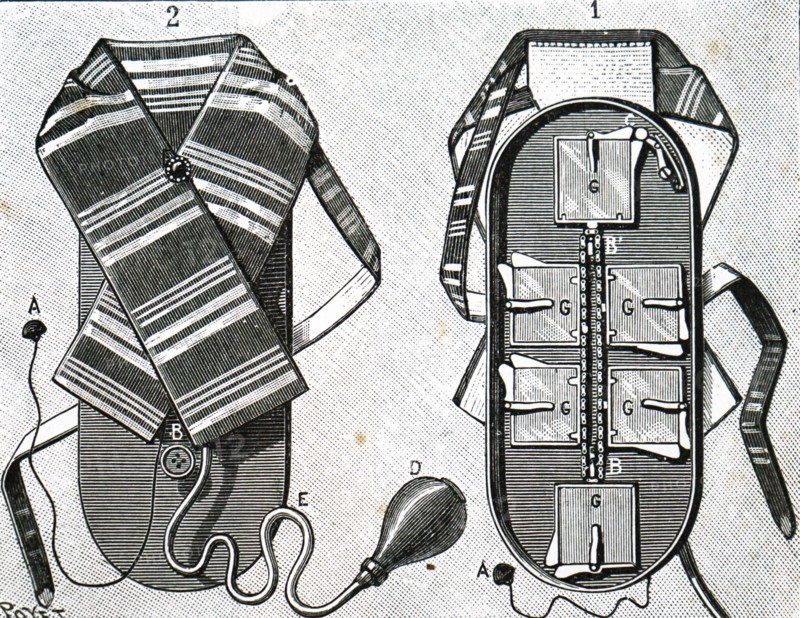 A 'spy' camera secreted in a cravat