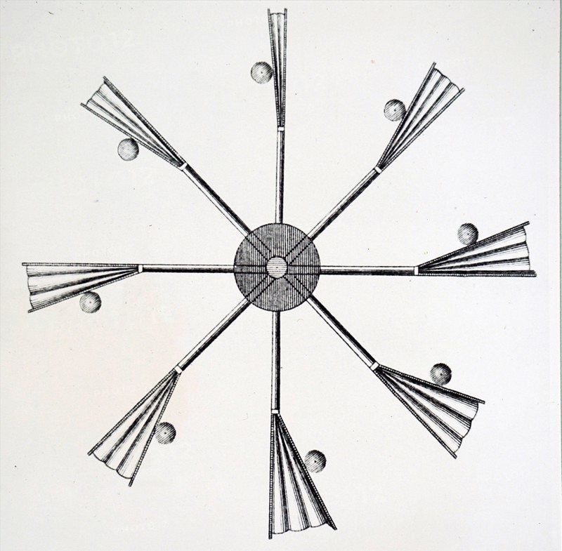 The design for an air and weight driven by perpetual motion