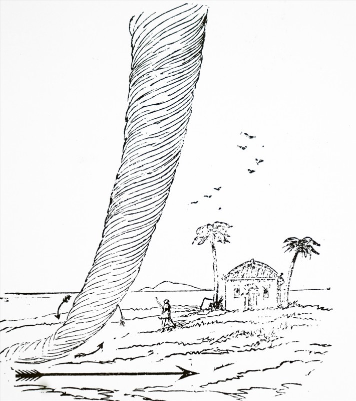 A dust whirlwind