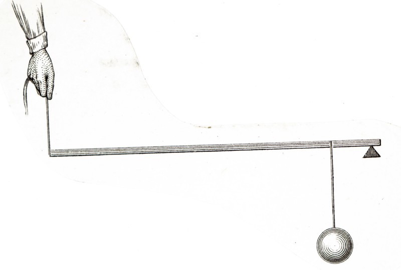 Illustration of an 19th Century mechanical pulley