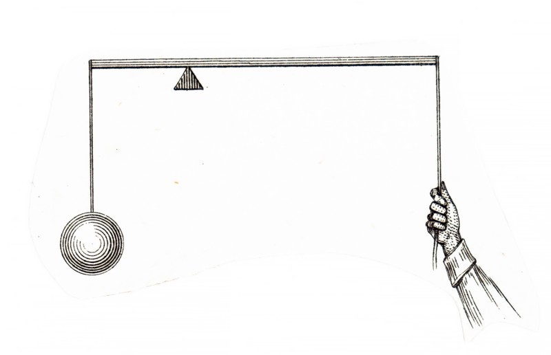 Illustration of an 19th Century mechanical pulley