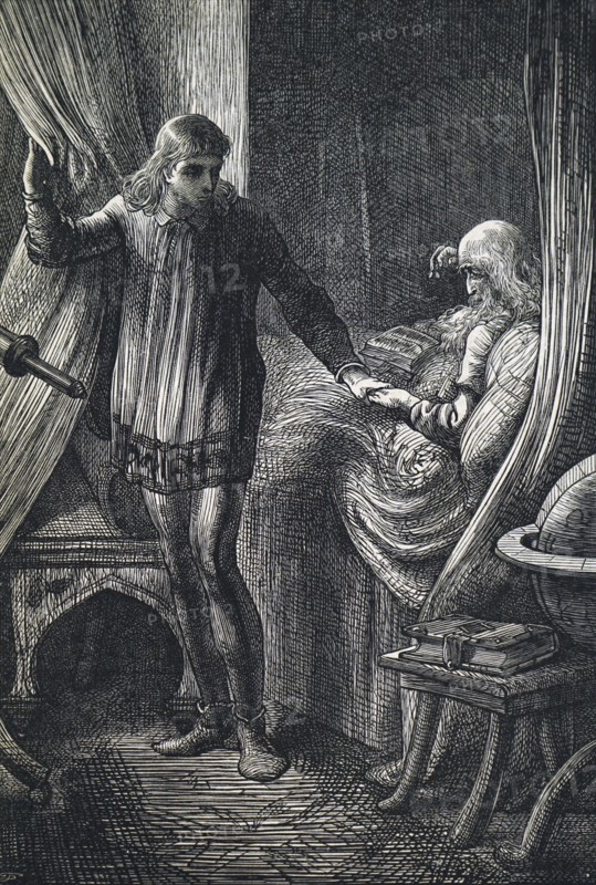 An astronomer on his deathbed saying goodbye to a young male