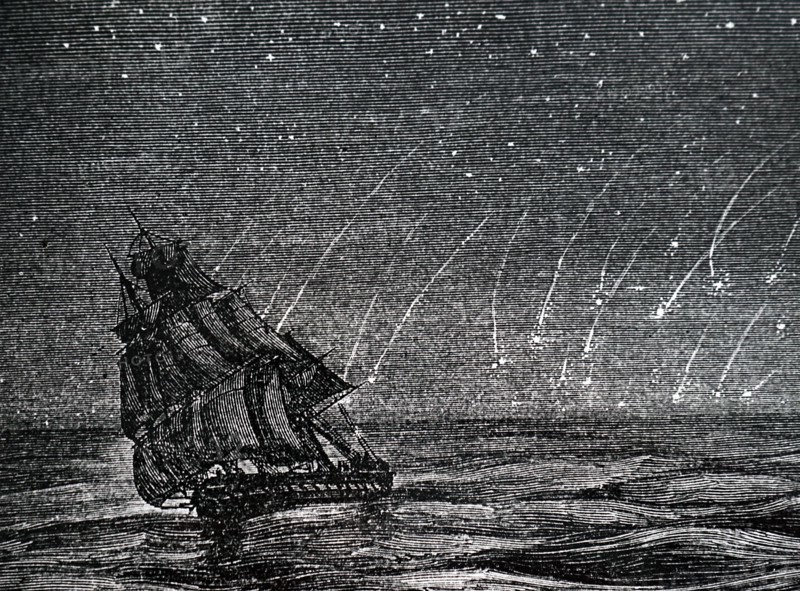 A meteor as seen from Westminster, London