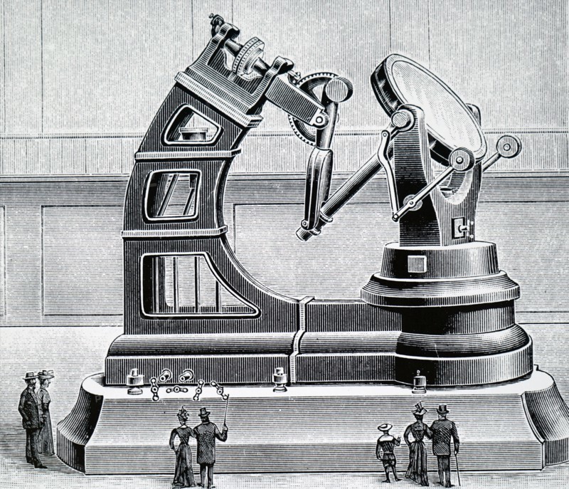 The siderostat of the horizontal telescope