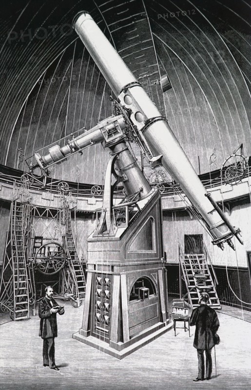 The interior of the Kuffner Observatory, is one of two telescope-equipped public astronomical observatories situated in Austria's capital, Vienna