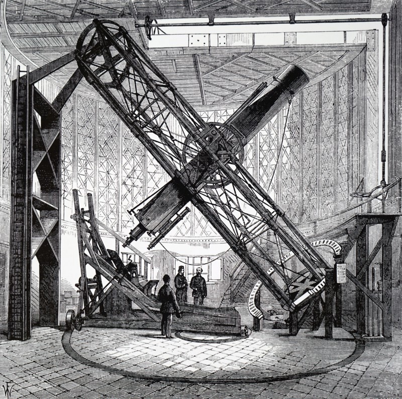 The interior of the Royal Observatory, Greenwich, an observatory situated on a hill in Greenwich Park, overlooking the River Thames