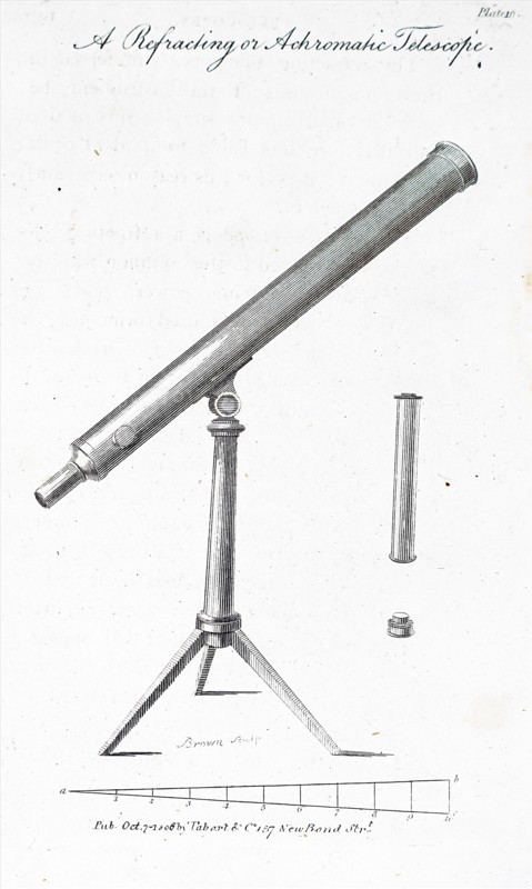 A small reflecting telescope mounted on a tripod