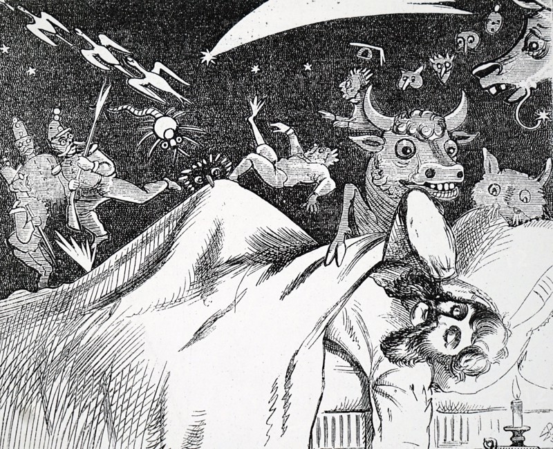 An scene from Oliver Wendell Holmes Sr's poem 'The Comet'