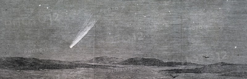 The Great Comet of1882 seen from the HMS Orion on Lake Timsah, Egypt