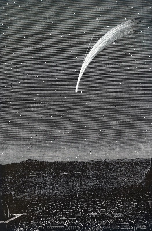 Comet Donati as seen in Paris, discovered by Giovanni Battista Donati