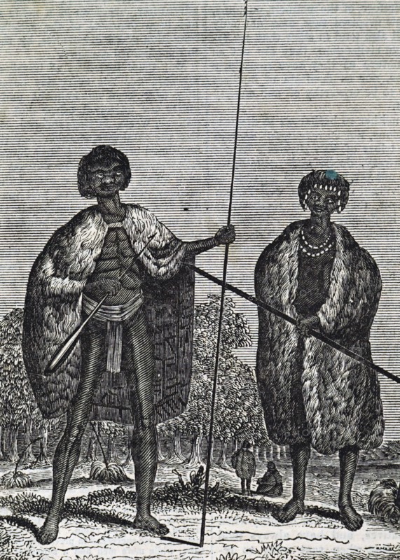 Engraving of native Australians