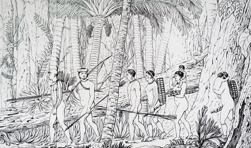 A family of Puri Indians, Brazil