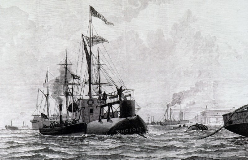 Cleopatra'S Needle, an obelisk from Alexandria being transported to England