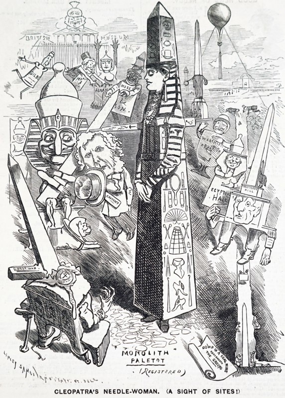 The departure of Cleopatra's Needle from Egypt to be given to the British Government by Muhammad Ali of Egypt