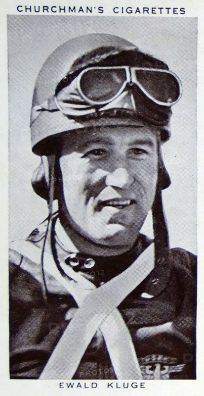 Churchman Kings of Speed Series cigarette card depicting Ewald Kluge