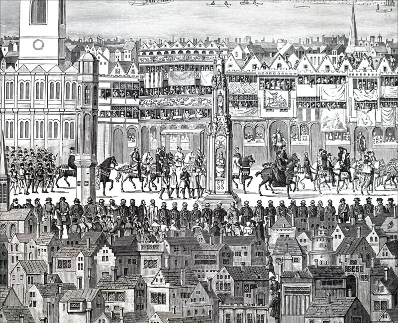The coronation procession of King Edward VI