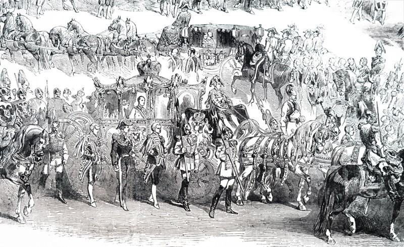 A scene from the royal wedding of Empress Elisabeth of Austria