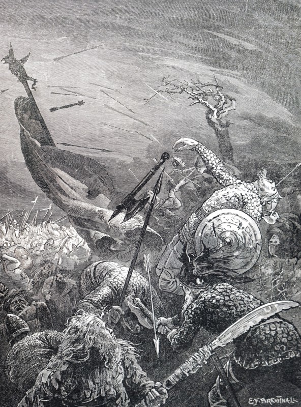 The death of King Harold Godwinson at the Battle of Hastings