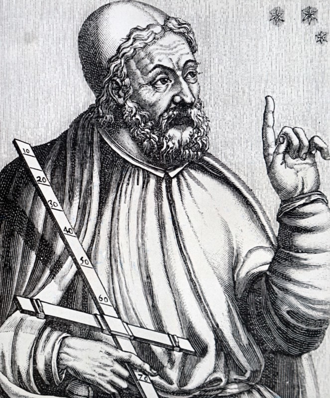 Portrait Ptolemy of Alexandria in his observatory
