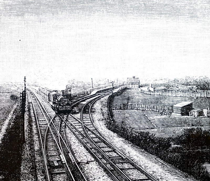 An Express passing the Worle junction, Somerset