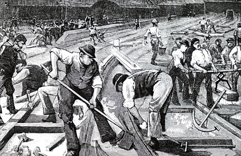 Work in progress at Plymouth Train Station, to change the line from a broad gauge to the standard gauge