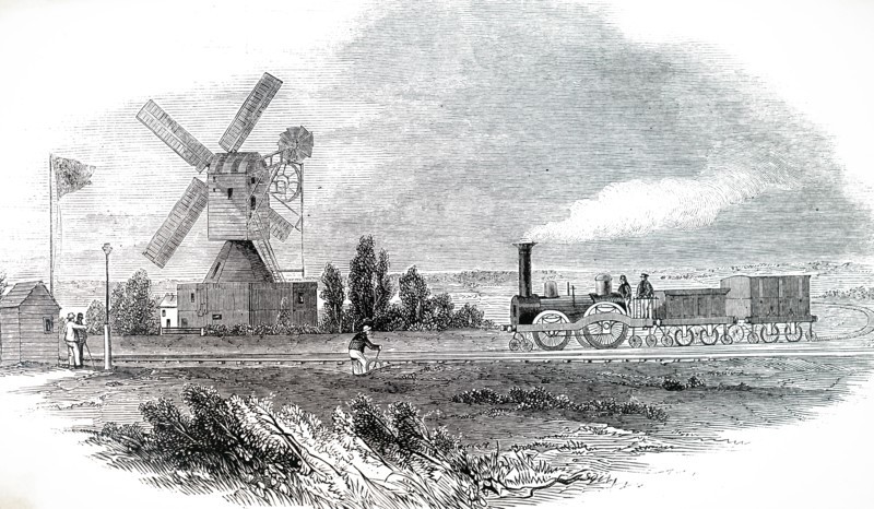 William Prosser's train running on wooden rails