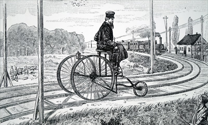 A tricycle used to carry out track inspections on German railways
