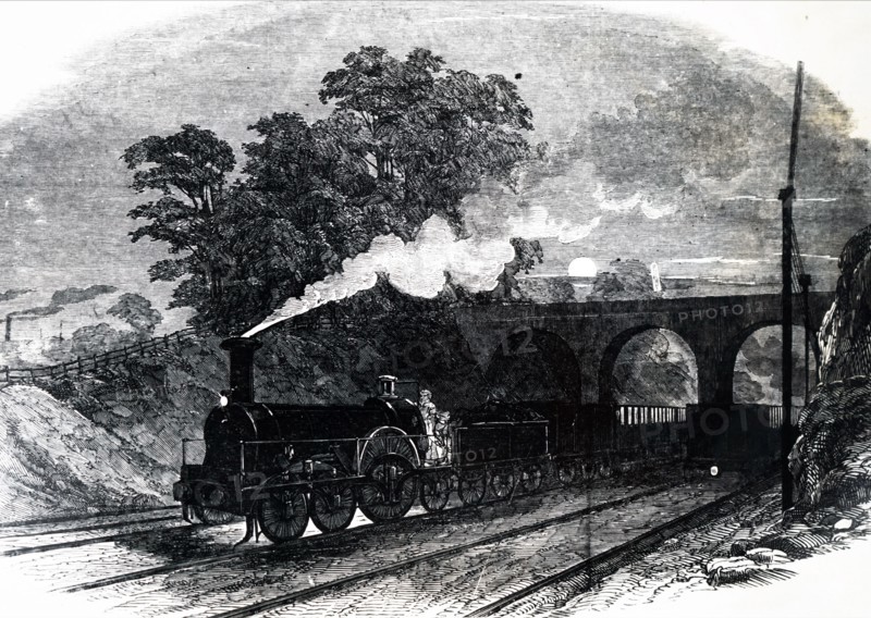 A mail train on which letters were sorted while it travelled through the night between cities