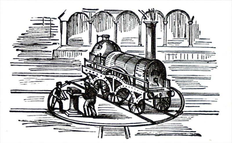 An engine turntable