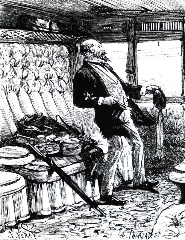 A passenger experiencing the effect of Westinghouse air brakes