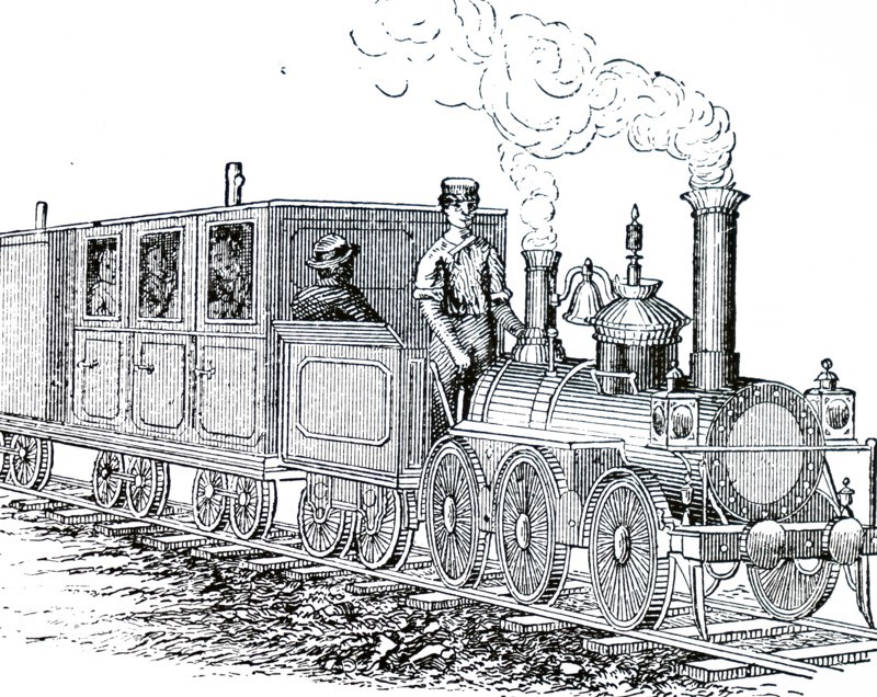 The Little Wonder locomotive on the Portmadoc and Festiniog narrow gauge railway
