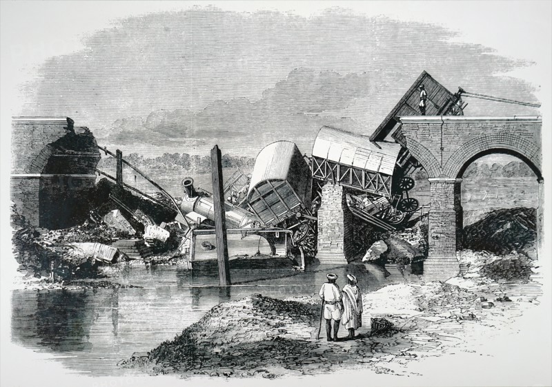 The aftermath of a major train accident