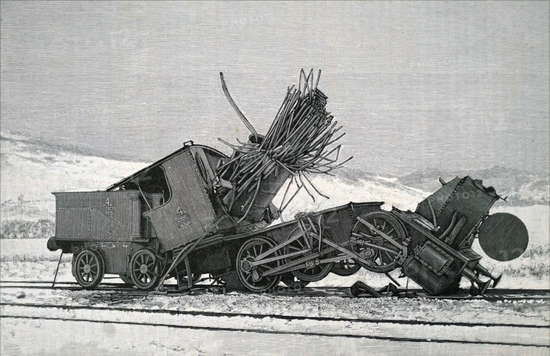 The aftermath of a major train accident
