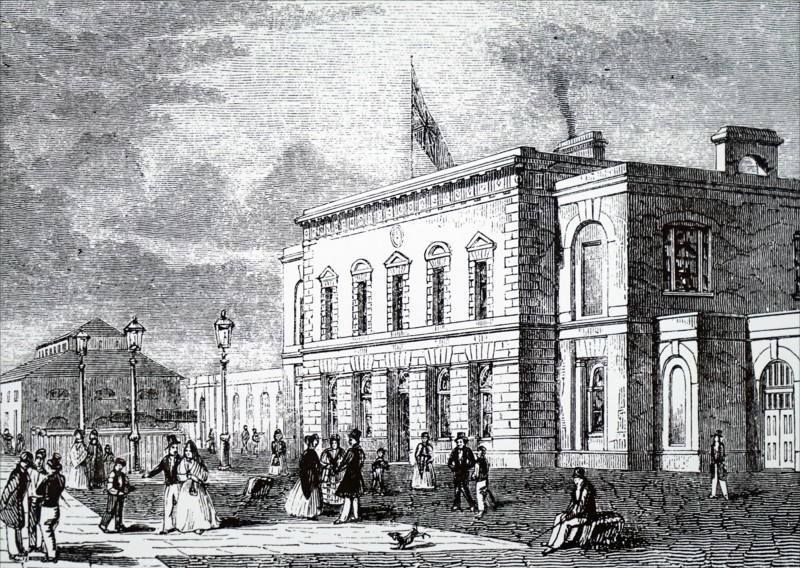 The exterior of Blackwall Station