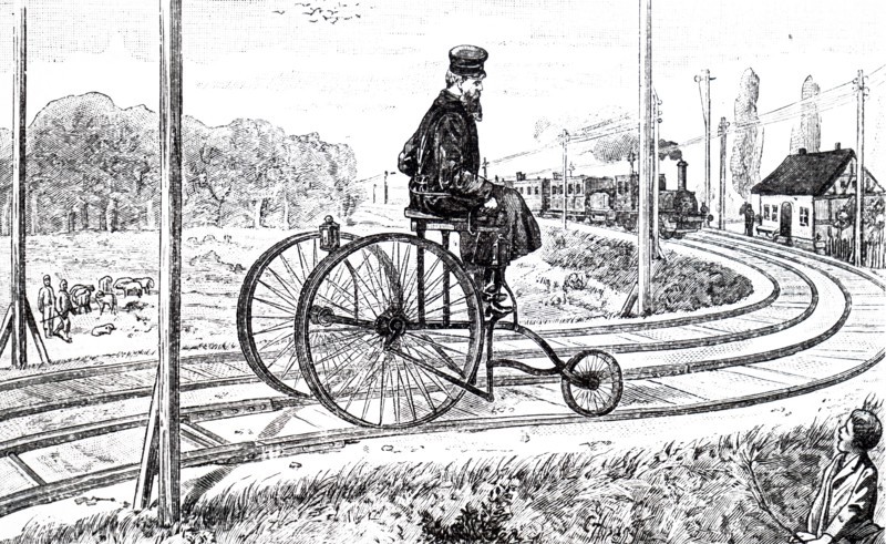 A tricycle used to carry out track inspections on German railways