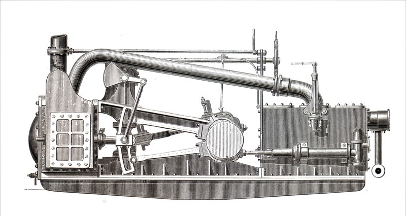 An early steam turbine, a device that extracts thermal energy from pressurised steam and uses it to do mechanical work on a rotating output shaft