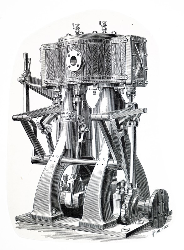 A steam turbine, a device that extracts thermal energy from pressurised steam and uses it to do mechanical work on a rotating output shaft