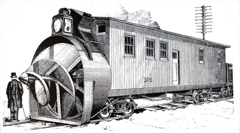 The Caldwell 'Cyclone Steam Snowplough'