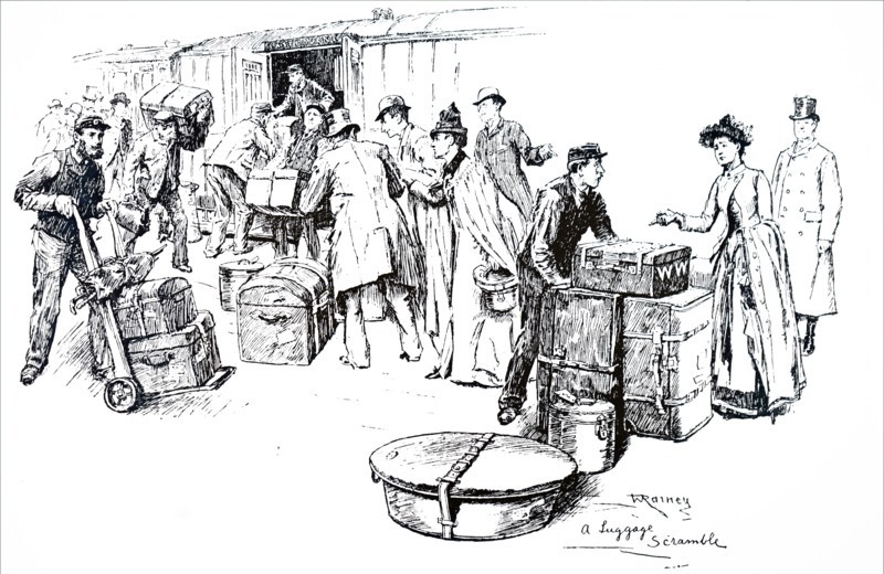A busy platform in a London station