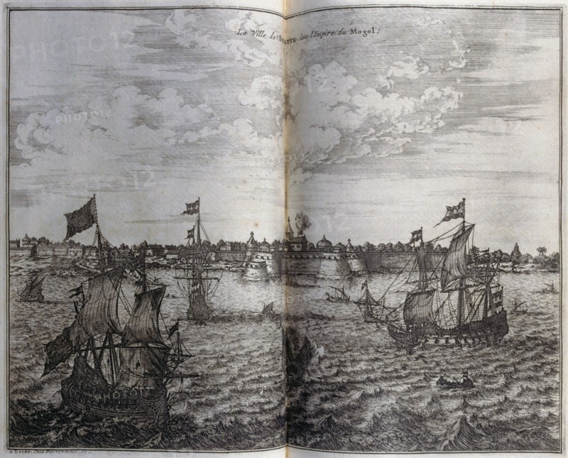 a coastal Mughal city in India, 17th century