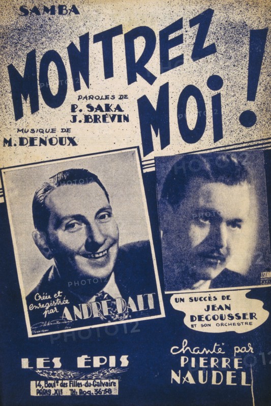 Cover of a French song book 'MONTREZ-Moi' 1959 sung by André Dalt et de Jean Decousser