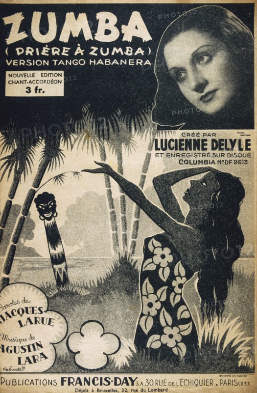 French song book for 'Prière à Zumba'