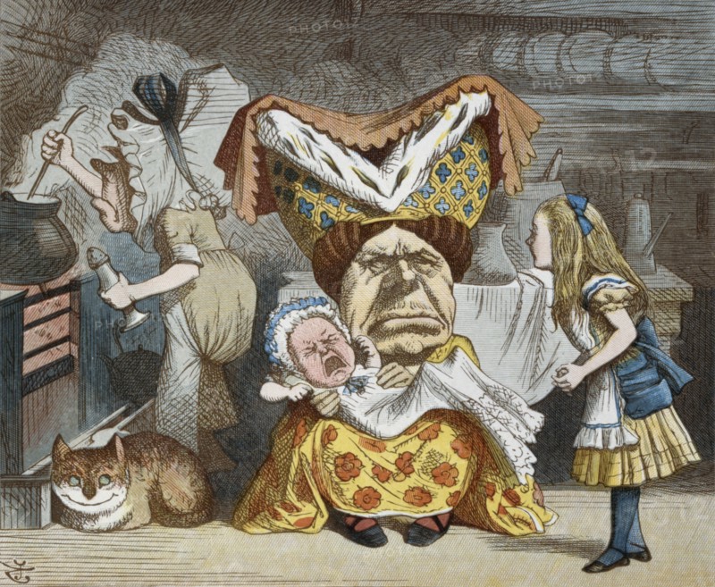 Illustration by Tenniel, from the 1890 edition of 'Alice in Wonderland' by Lewis Carroll